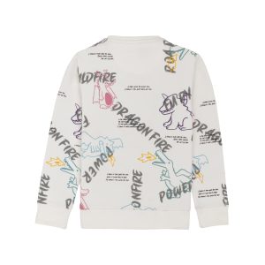 Status Quo Boys All Over Graphic Print Round Neck Fleece Full Sleeve Sweatshirt
