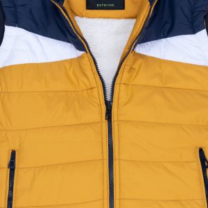 Boys Colour Blocking High Neck Sleeveless Jacket