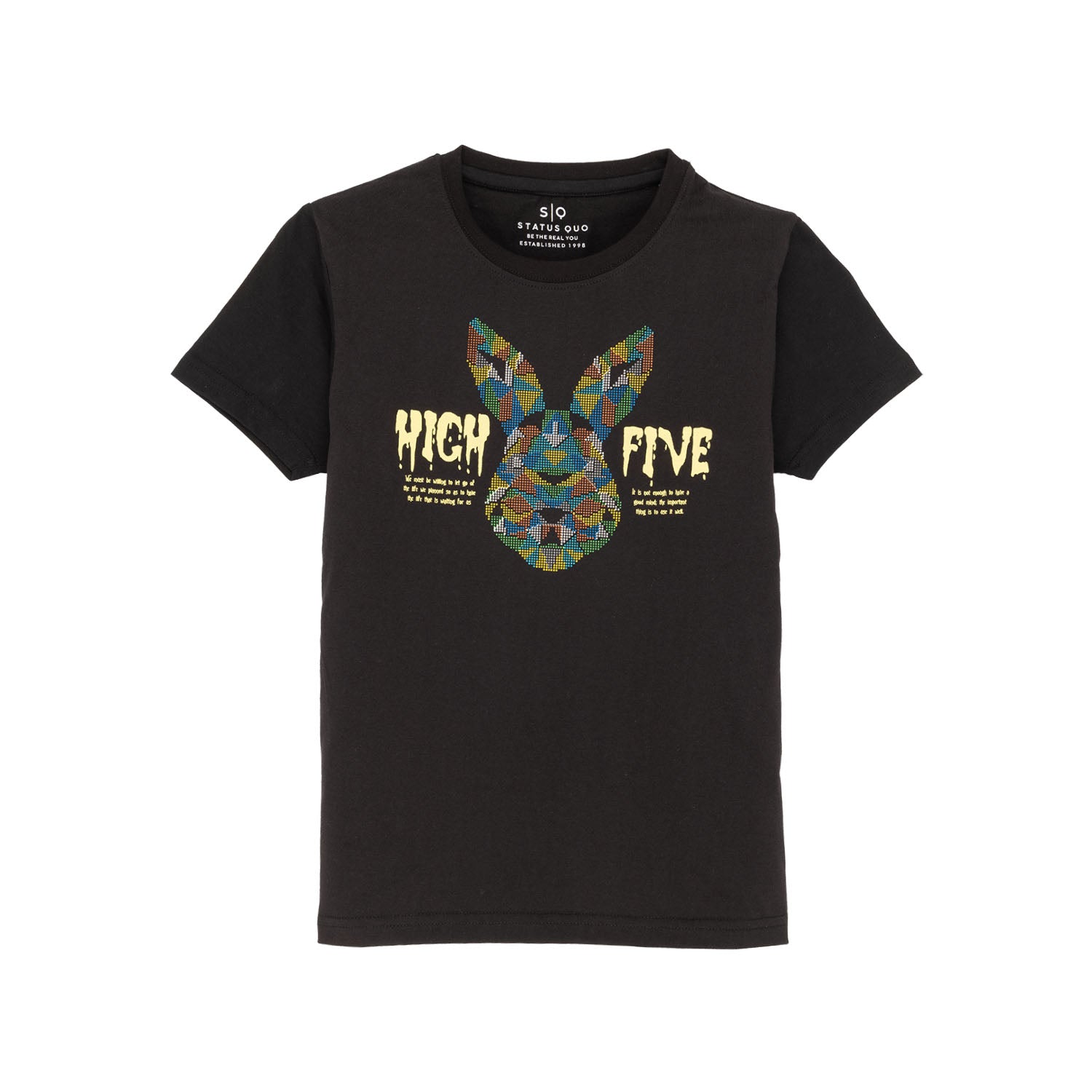 Status Quo Boys Printed Round Neck T-Shirt
