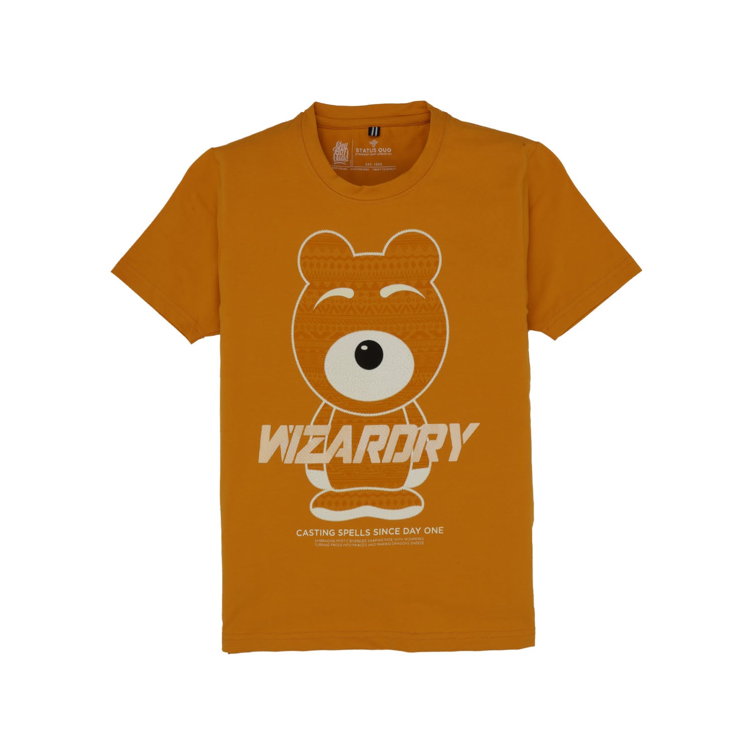Status Quo Boys Graphic Print Round Neck Half Sleeves Regular Fit Tshirt