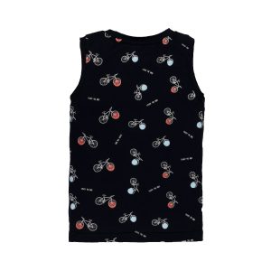 Boys All Over Printed Sleeveless T-Shirt