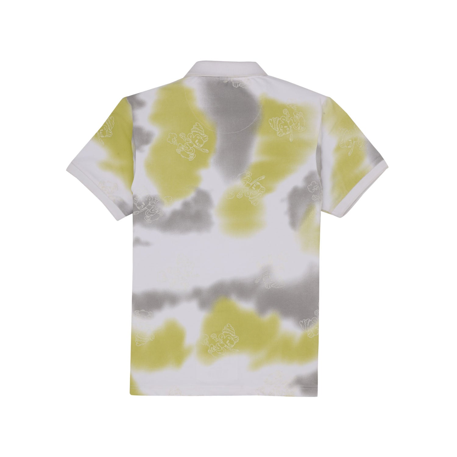 Status Quo Boys Graphic Print Polo Collar Half Sleeves Regular Fit Tshirt