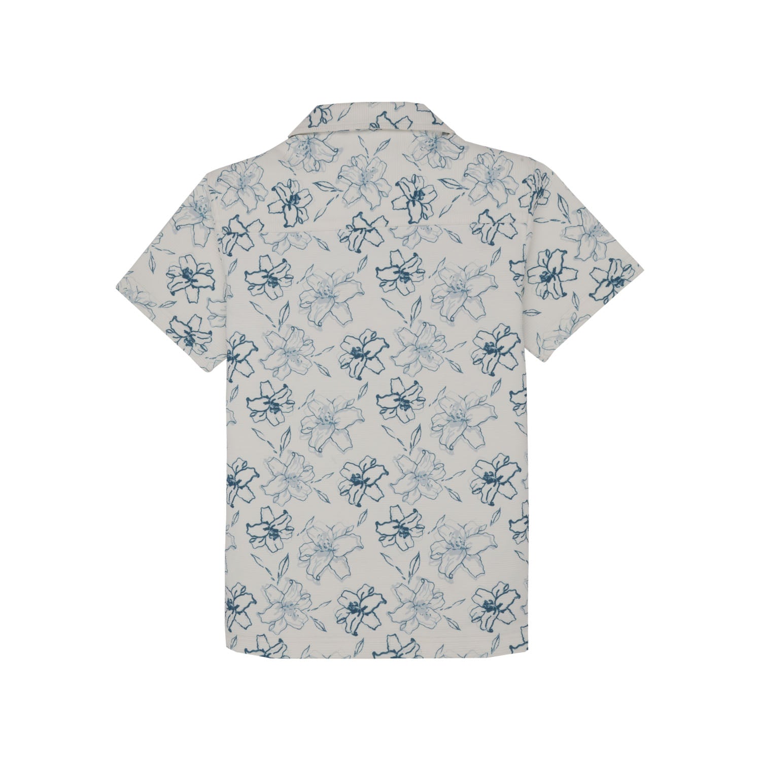 Status Quo Boys Floral Print Cuban Collar Half Sleeves Regular Fit Shirt