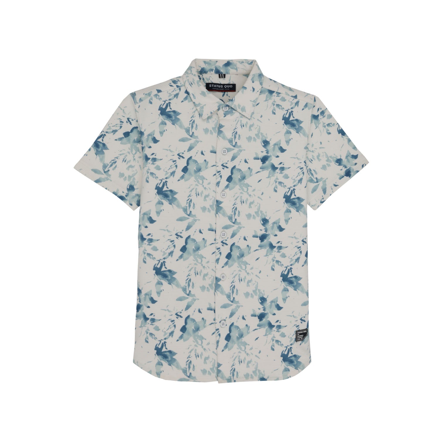 Status Quo Boys Graphic Print Collared Neck Half Sleeves Regular Fit Shirt