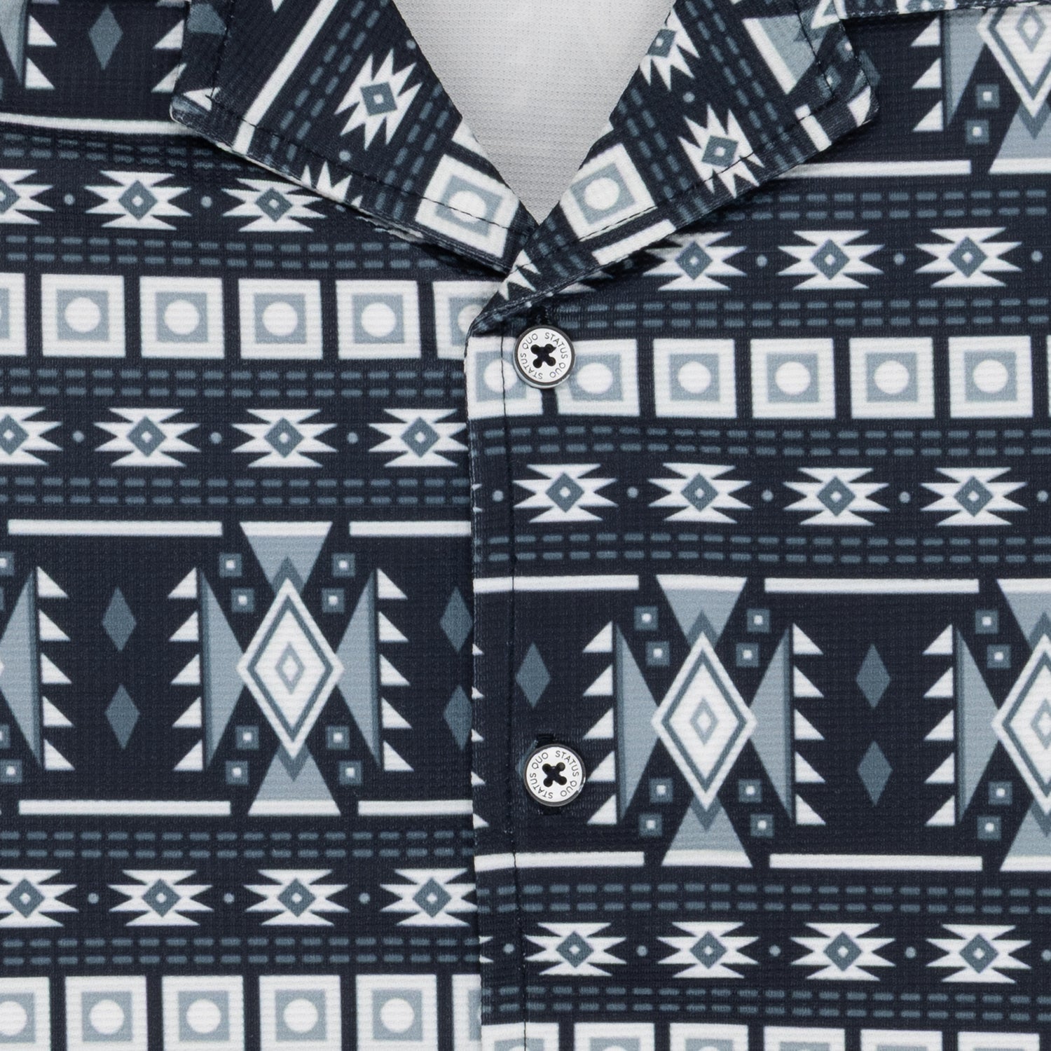 Status Quo Boy'S Tribal Printed Cuban Collar Regular Fit Shirt