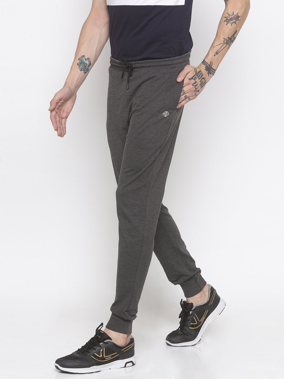 Status Quo Mens Solid Regular Fit Joggers