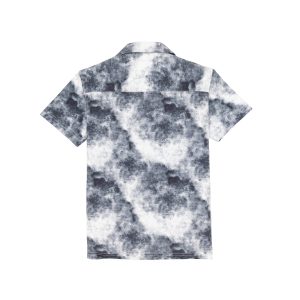 Status Quo Boy'S Cloudy Printed Cuban Collar Regular Fit Shirt