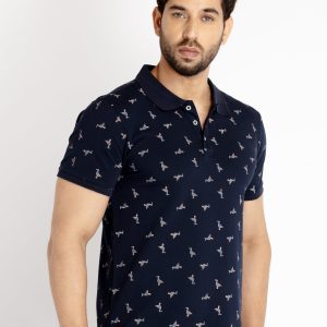 Status Quo Mens All Over Printed Polo Collar T-Shirt