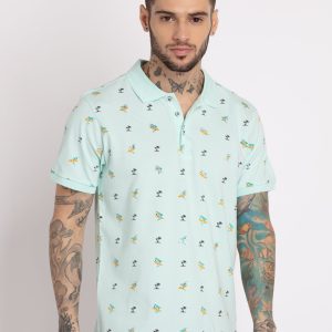 Status Quo Mens All Over Printed Polo T-Shirt