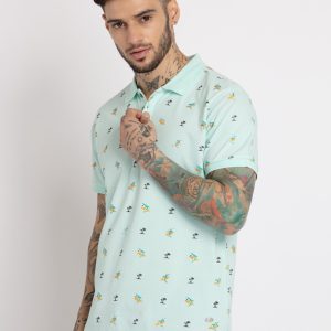 Status Quo Mens All Over Printed Polo T-Shirt