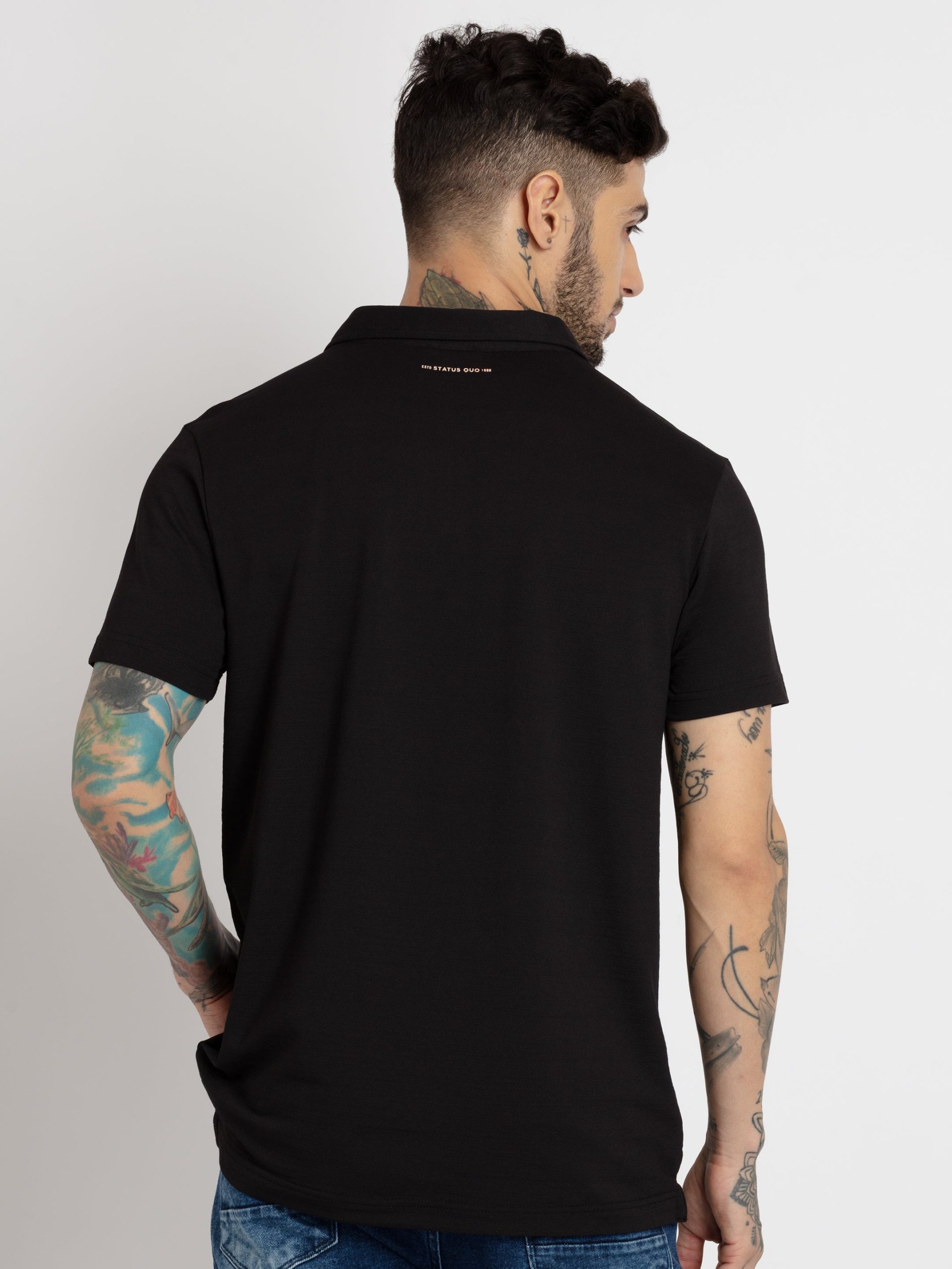 Status Quo Mens Solid Polo T-Shirt