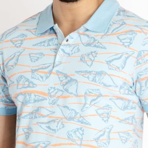 Status Quo Mens All Over Printed Polo Collar T-Shirt