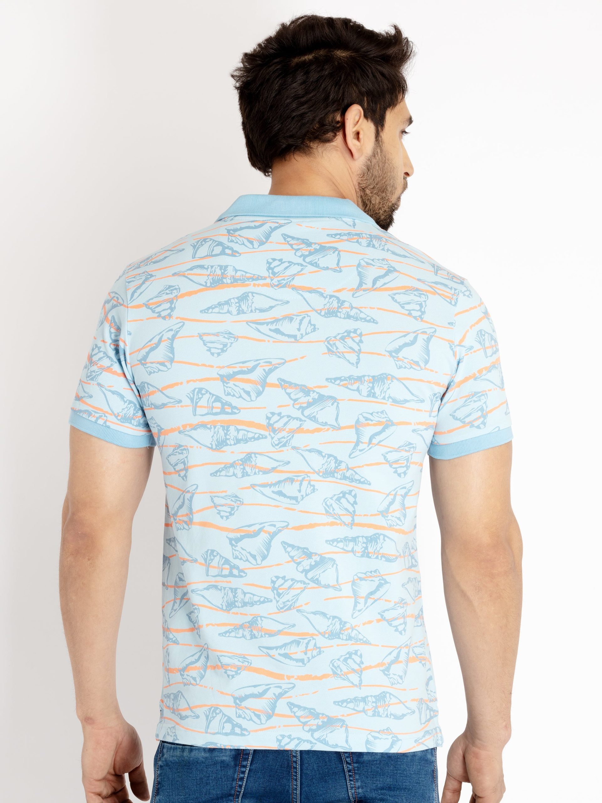 Status Quo Mens All Over Printed Polo Collar T-Shirt