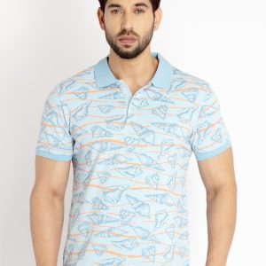 Status Quo Mens All Over Printed Polo Collar T-Shirt