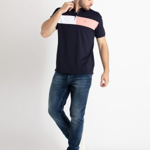 Status Quo Mens Colorblocked Polo T-Shirt