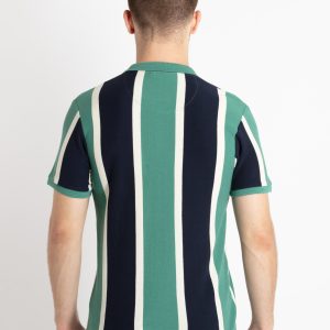 Status Quo Mens Striped Polo T-Shirt