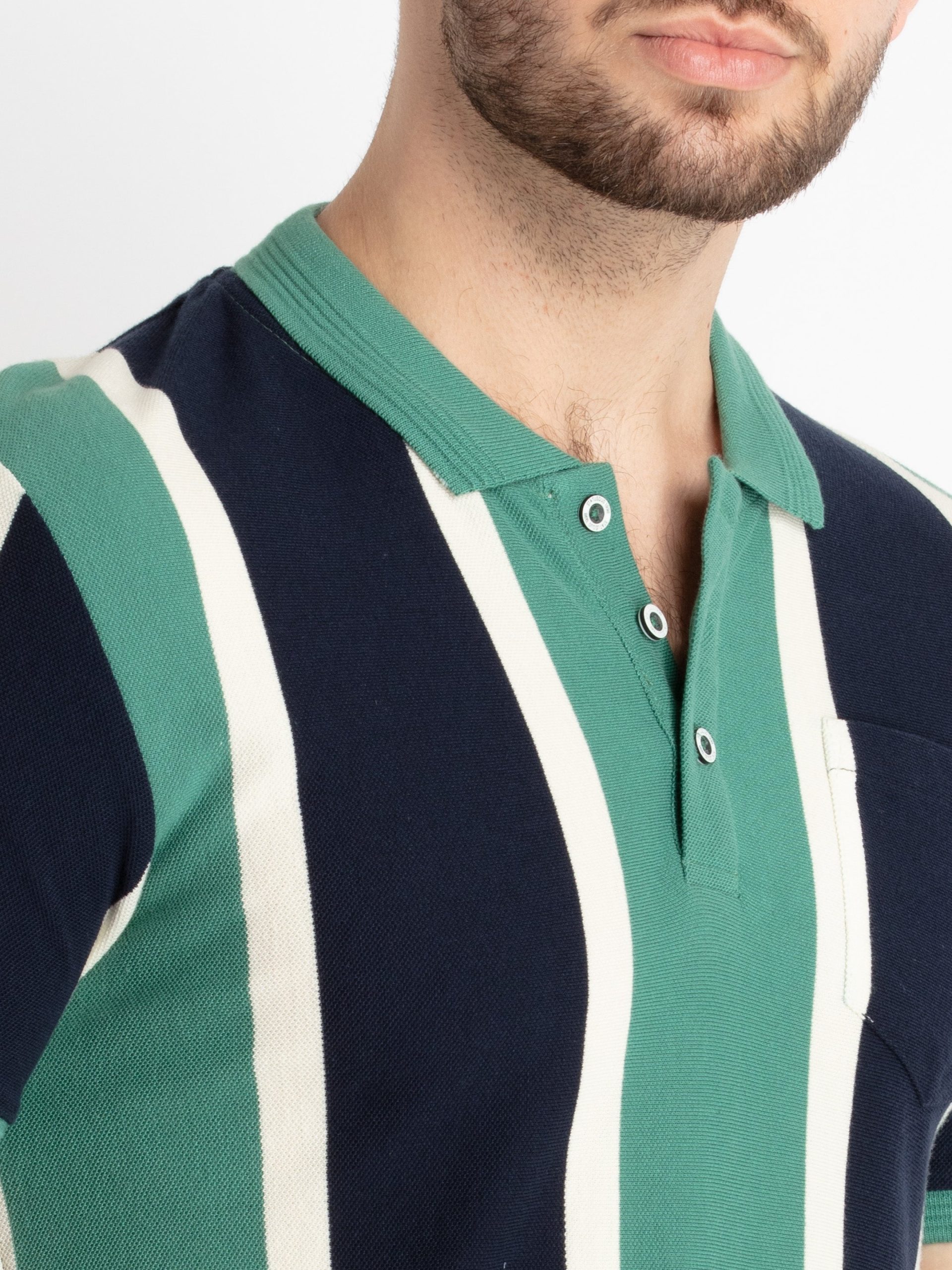 Status Quo Mens Striped Polo T-Shirt