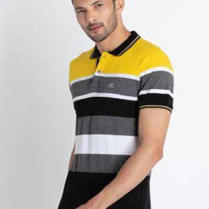 Mens Striped Polo T-Shirt