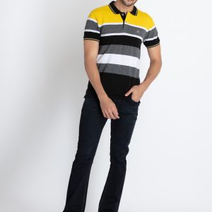 Mens Striped Polo T-Shirt