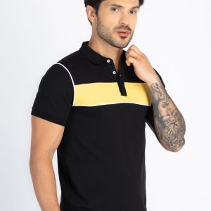 Mens Colourblock Polo T-Shirt