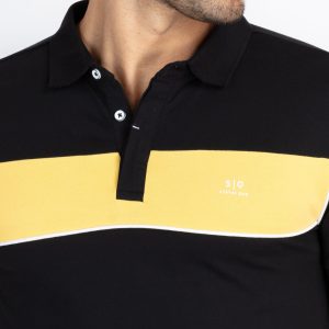 Mens Colourblock Polo T-Shirt