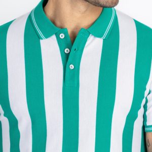 Status Quo Mens Striped Polo T-Shirt
