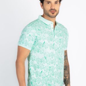 Status Quo All-Over Dots Printed Regular Fit Polo Tshirt