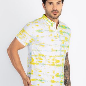 Status Quo Status Quo Men'S Abstract Printed Polo Neck Regular Fit Tshirt