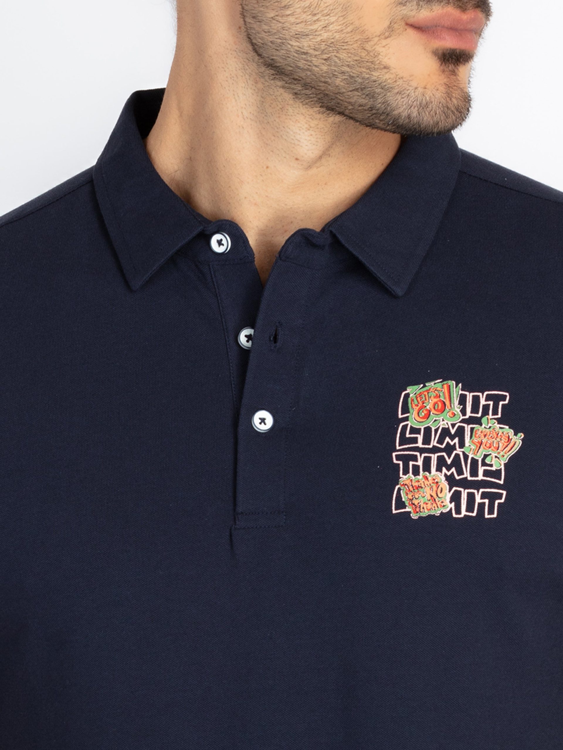 Status Quo Men'S Slim Fit Polo With Tipping Collar