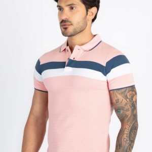 Mens Colourblock Polo T-Shirt