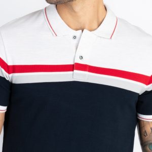 Status Quo Status Quo Chest Striped Regular Fit Polo Tshirt