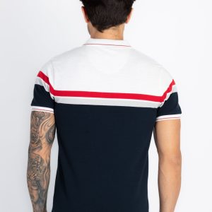 Status Quo Status Quo Chest Striped Regular Fit Polo Tshirt
