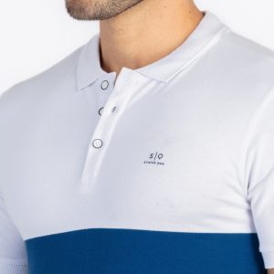 Mens Colourblock Polo T-Shirt
