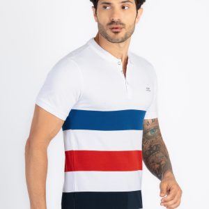 Mens Colourblock Polo T-Shirt