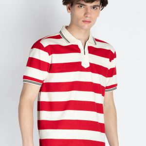 Status Quo Mens Horizontal Striped Polo T-Shirt