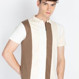 Status Quo Mens Colourblocked Polo Collar T-Shirt