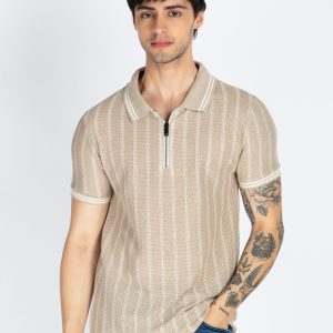 Mens Striped Polo T-Shirt