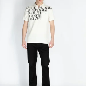 Mens Front Printed Polo T-Shirt