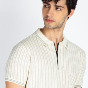 Mens Striped Polo T-Shirt