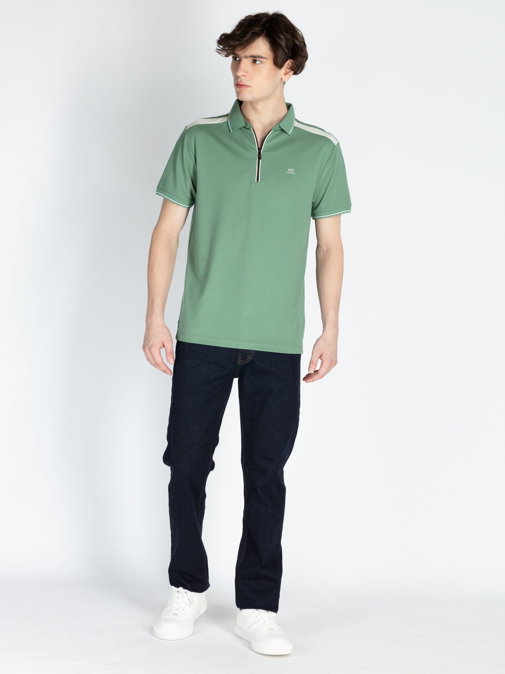 Mens Solid Regular Fit Polo T-Shirt