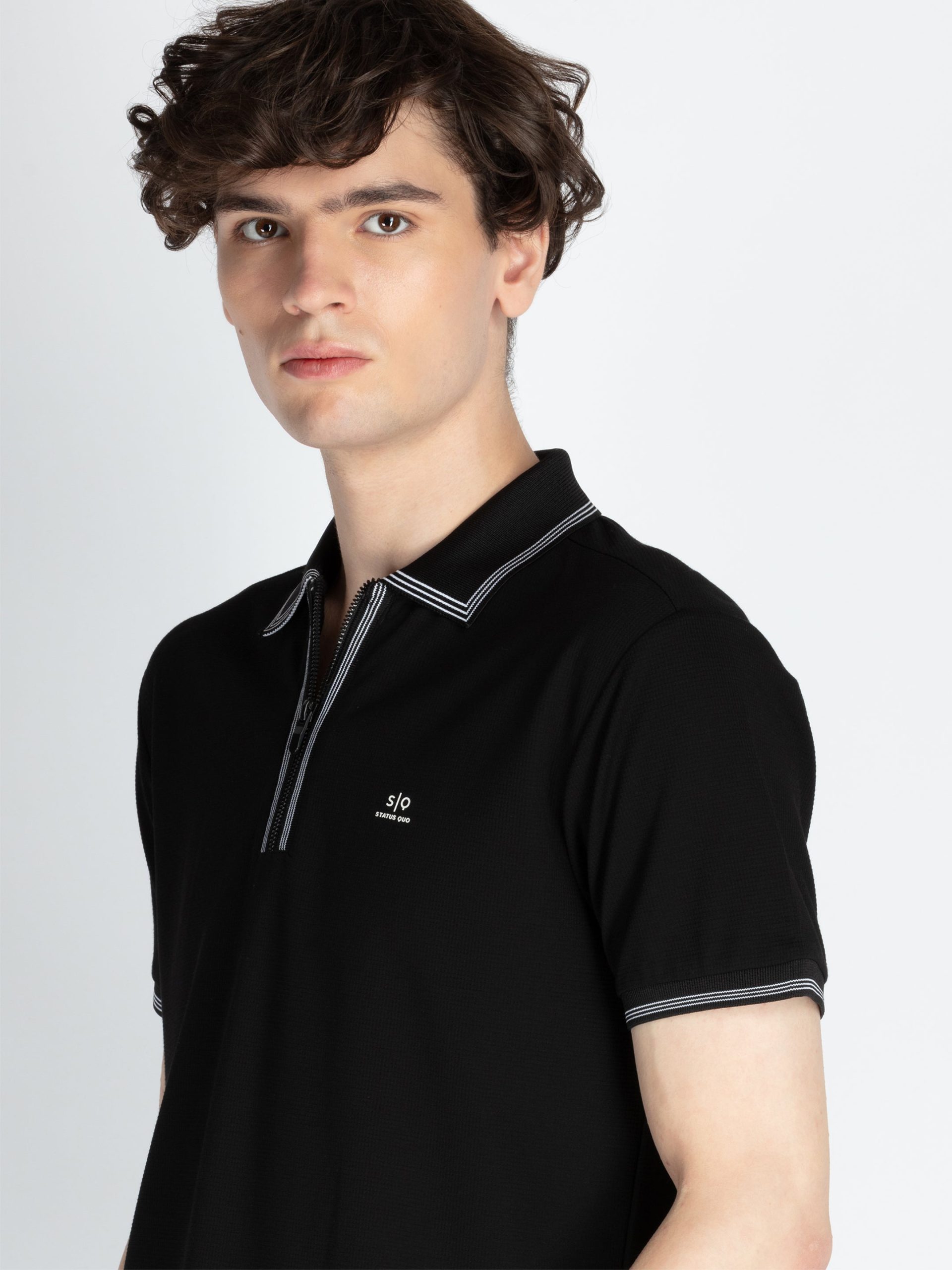 Mens Solid Regular Fit Polo T-Shirt