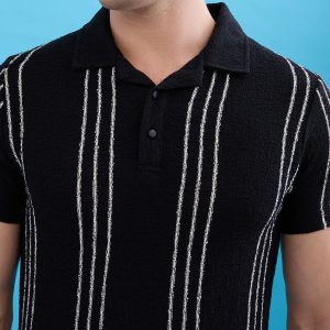 Status Quo Men'S New Basic Solid Slim Fit Polo Tshirt With Tipping Collar