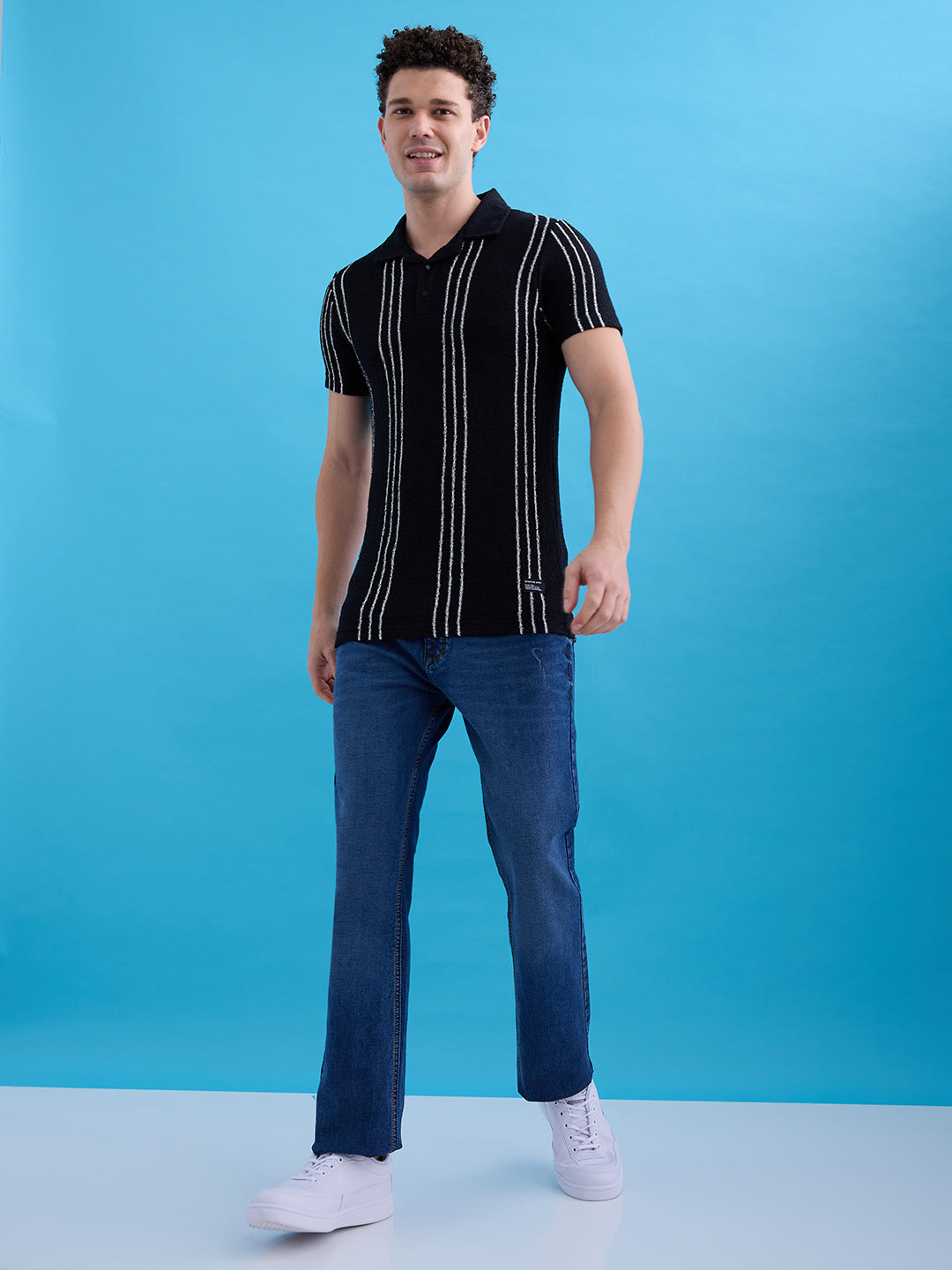 Status Quo Men'S New Basic Solid Slim Fit Polo Tshirt With Tipping Collar