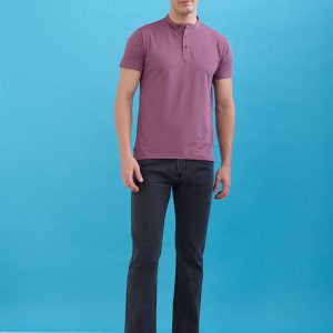 Status Quo Men'S Solid Slim Fit V-Neck T-Shirt