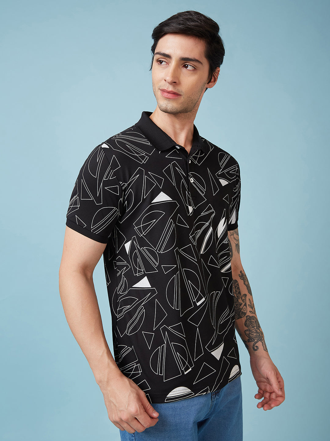 Status Quo Men'S Printed Regular Fit Tshirts