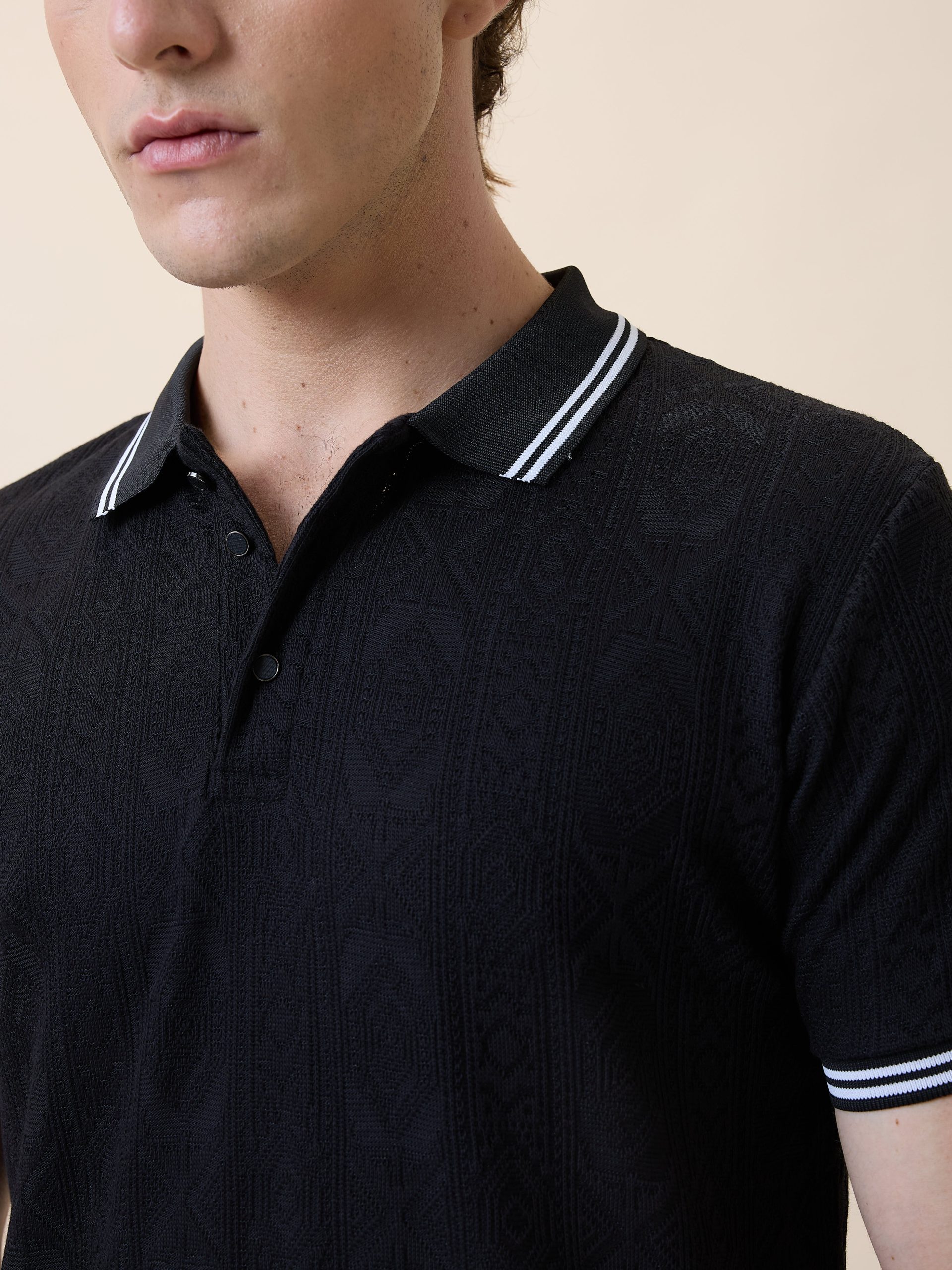 Status Quo Mens Solid Polo Collar Half Sleeves Regular Fit Tshirt