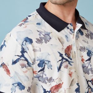 Status Quo Men'S Graphic Printed Polo Collar Short Sleeves Regular Fit Tshirt