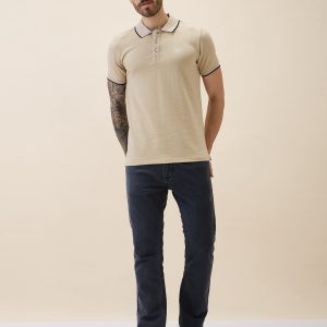 Status Quo Status Quo Men'S Solid Polo Collar Half Sleeves Regular Fit Tshirt
