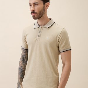 Status Quo Status Quo Men'S Solid Polo Collar Half Sleeves Regular Fit Tshirt