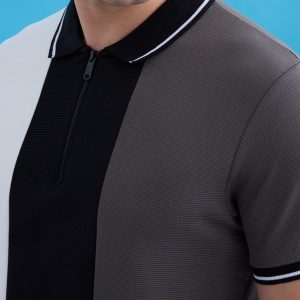 Status Quo Status Quo Men'S Cut & Sew Polo Collar Half Sleeves Regular Fit T-Shirt